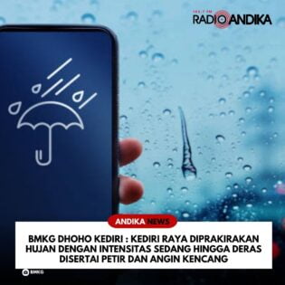 Waspada Hujan Ringan! Kediri, Ngawi, Probolinggo Berpotensi Basah Hari Ini